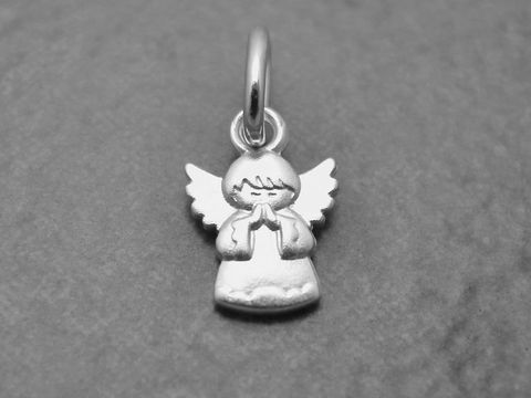 Anhnger - mini Engel betend - Sterling Silber - religis - 8,5 mm