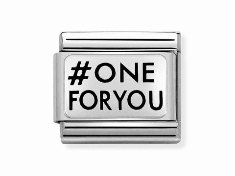 Nomination 330109 29 - One for You - COMPOSABLE CLASSIC OXIDIERTE PLAKETTE - Edelstahl - Silber
