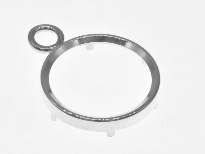 Mnzfassung Anhnger - schlicht - 24 mm max. Mnzen Durchmesser - 925 Sterling Silber