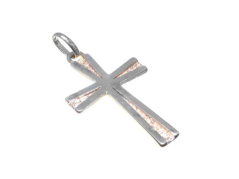 Sterling Silber Anhnger - Kreuz - 4 cm