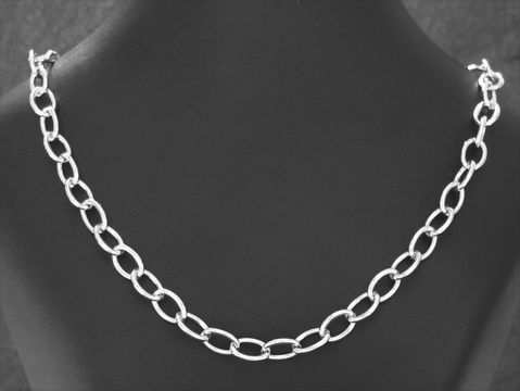 Silberkette 70 cm Rundanker - 6,2 mm Sterling Silber - Charms Halskette