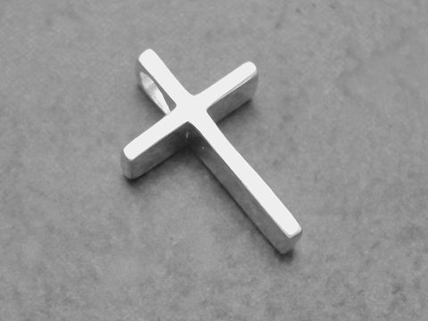 Anhnger Kreuz - Sterling Silber - schlicht