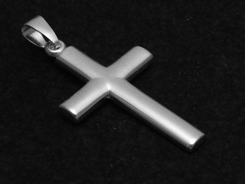 Kreuz glnzend - Anhnger Sterling Silber 26 mm