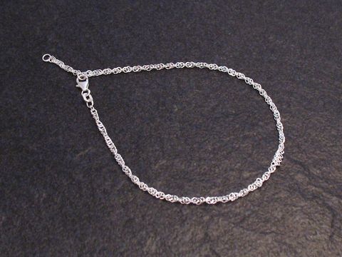 Fukettchen Kordel - Sterling Silber Lnge 23 bis 25 cm