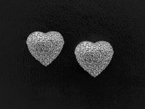 Ohrringe - Herz der Liebe - Sterling Silber rhodiniert - Zirkonia