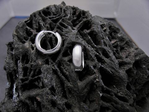 Silber Ohrringe - Creolen - schlicht - elegant - 1,5 cm