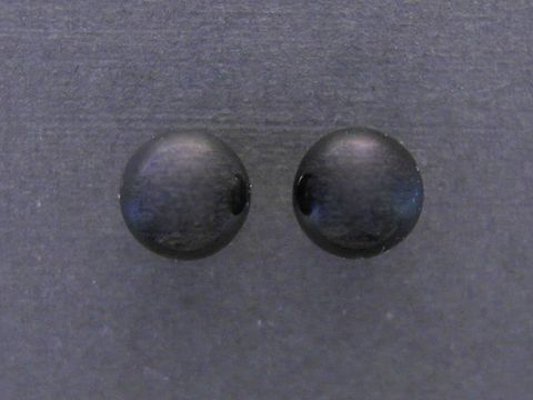 Silber Ohrringe - Achat schwarz - Kugel - 6,5 mm