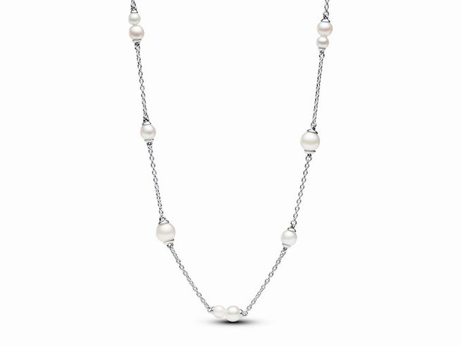 Pandora 393175C01-45 - Zuchtperle Halskette - Silber - Steinmix Wei - 45 cm