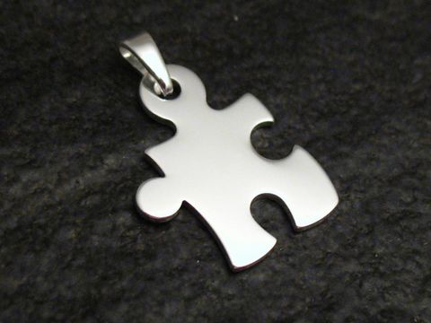 Puzzle - Sterling Silber Anhnger - positiv