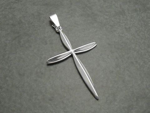 Kreuz Anhnger - edel - echt Silber - rhodiniert