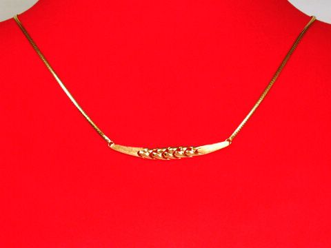 Gold Kette Gold 750 -Filigranes Mittelteil- 43 cm