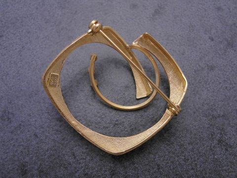Gold Brosche - exquisit - Gold 585 - Diamant - Anstecknadel