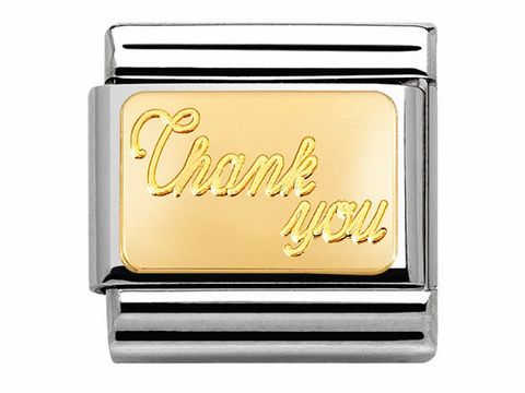 Nomination - 030121 26 - Classic - Thank you - Gold - Danke