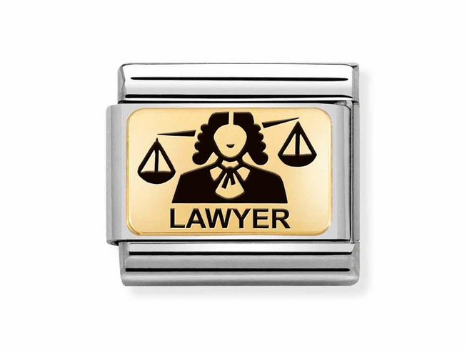 Nomination Classic Gold 030166 25 - Edelstahl & Gold 585 charm - Anwalt