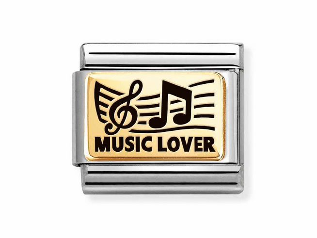 Nomination Classic Gold 030166 45 - Music Lover - Emaille