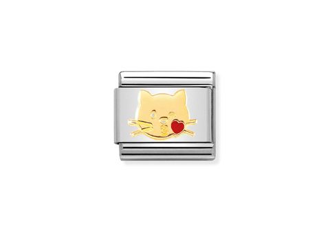 NOMINATION Classic - Emaille + Gold  030272 45 - kssende Katze