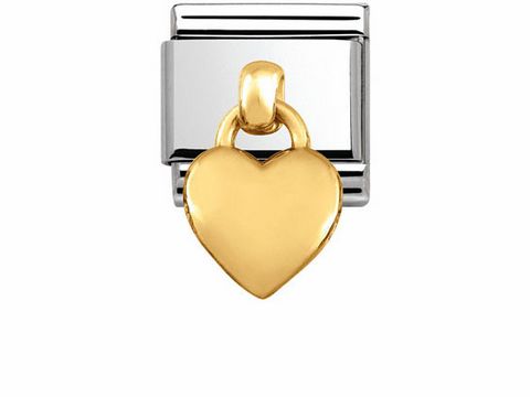 Nomination 031800 01 CLASSIC CHARMS Edelstahl + Gold 750 - Herz
