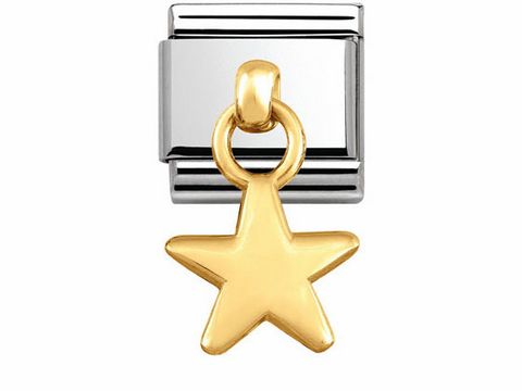 Nomination 031800 05 CLASSIC CHARMS Edelstahl + Gold 750 - Stern