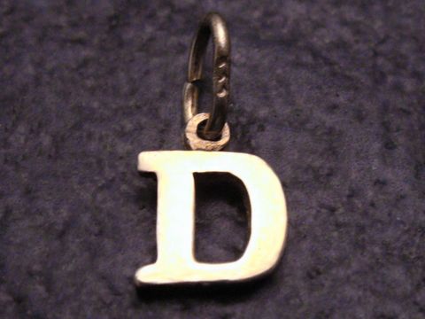 D - Gold 333 Druck Buchstaben Initialen Anhnger -Nice-