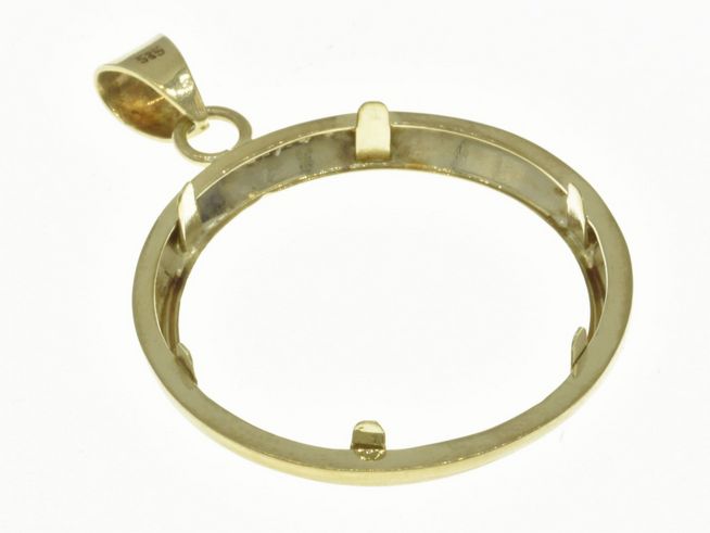 Mnzfassung Anhnger - schlicht - 26,1 mm max. Mnzen Durchmesser - 585 Gold