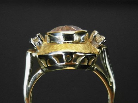 Gold Ring - Gold 585 - Brillant + Amethyst - oval - Gr. 55