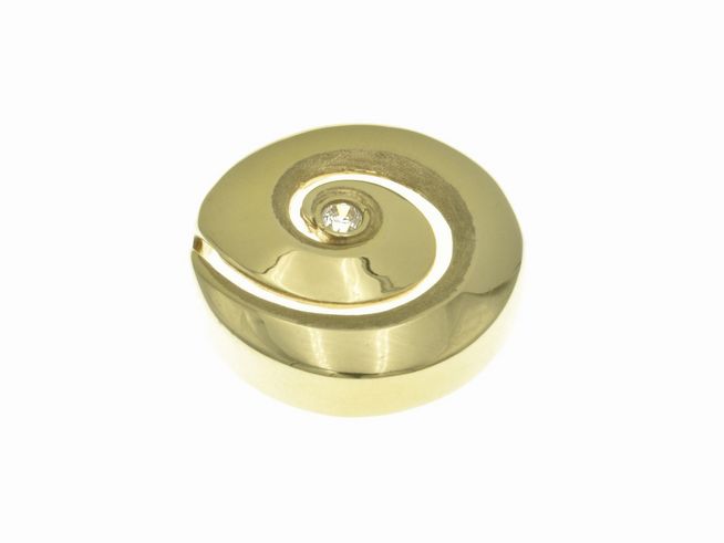 Anhnger Schneckenform - 585 Gold - Gelbgold - Diamant - poliert - ausdrucksstark