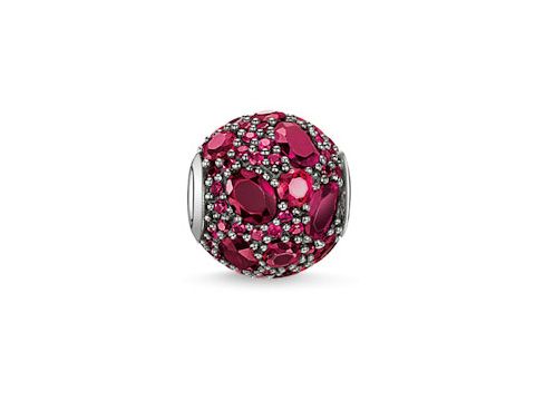 Thomas Sabo - Karma Beads - K0096-639-10 Rotes Feuer - Sterling Silber geschw. - synth. Korund - rot