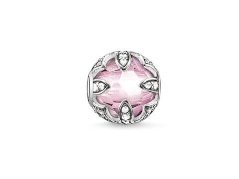 Thomas Sabo - Karma Beads - K0108-640-9 Lotos pink - Sterling Silber geschw. - synth. Korund - Zirkonia - pink