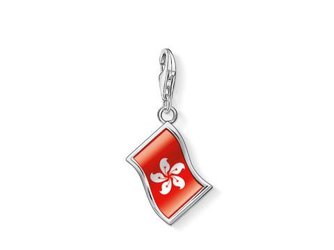 Thomas Sabo - Flagge - Charm 1174-603-10 Emaille transparent - Inlay - rot