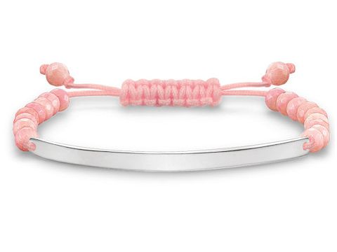 Thomas Sabo - LBA0002-814-9-L21v - Armband 16-21 cm - Silber - behandelte Bambuskoralle - Nylon pink - Love Bridge