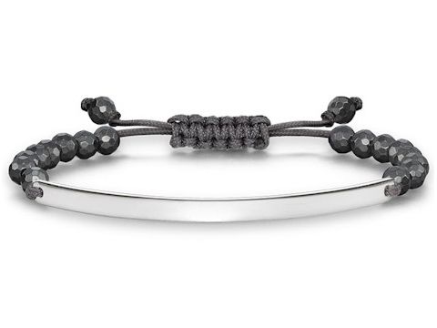 Thomas Sabo - LBA0002-817-5-L21v - Armband 16-21 cm - Silber - rekonstruierter Hmatit - Nylon grau - Love Bridge