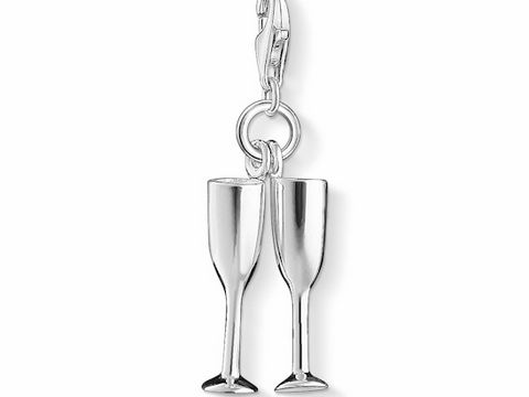 Thomas Sabo charms - Champagner-Glser - 1288-001-12 Sterling Silber - blank