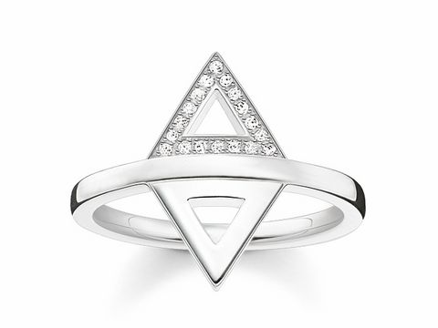 Thomas Sabo D_TR0019-725-14-52 - Ring - Diamant wei - Gr. 52 - Silber