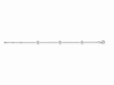 Thomas Sabo - SCA150002 - Armband, lngenverstellbar 16,5/18/19,5 cm - drei Kreise - 925 Sterling Silber, Zirkonia wei
