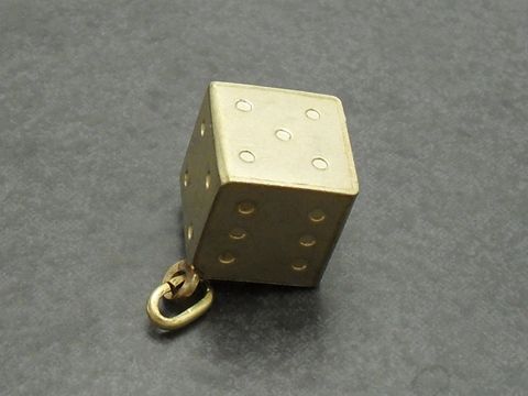 Wrfel Anhnger - Cube - Gold 333
