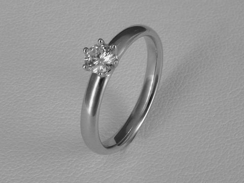 Verlobungsring - Weigold Ring - Brillant 0,25 ct. W/Si - Gr. 54 - 585 Weigold