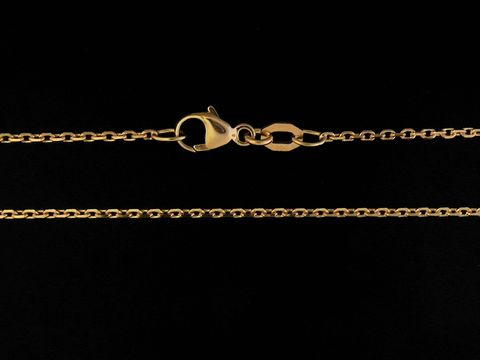 Anker Kette - Gold 750 - 45 cm - diamantiert - 1 x 1 mm