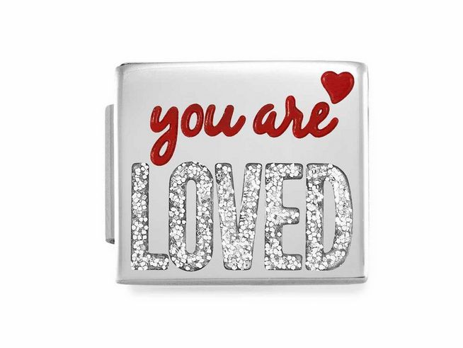 Nomination Classic GLAM Link Edelstahl mit Emaille - 230202 03 - You are LOVED