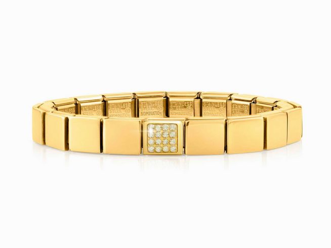 Nomination Classic GLAM Armband Edelstahl Gelbgold - 239103 13 - Crystals YELLOW
