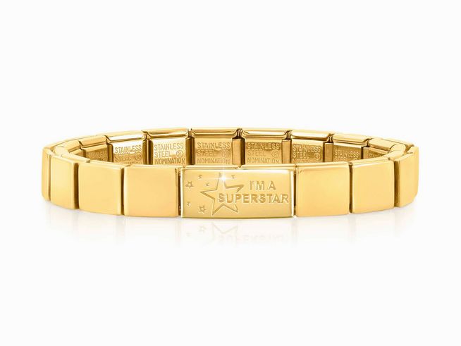 Nomination Classic GLAM Armband Edelstahl Gelbgold - 239103 18 - Double Link Superstar
