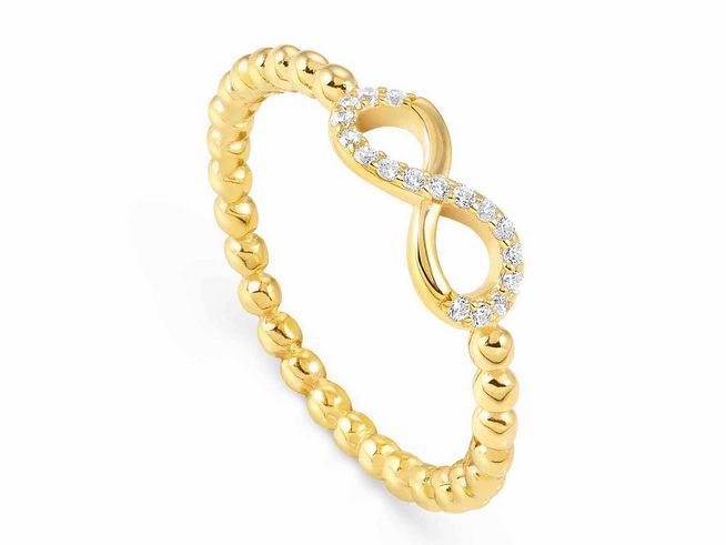 Nomination 240500 05 LoveCloud - Ring - Infinity - Sterling Silber mit Goldauflage - Gr. 13