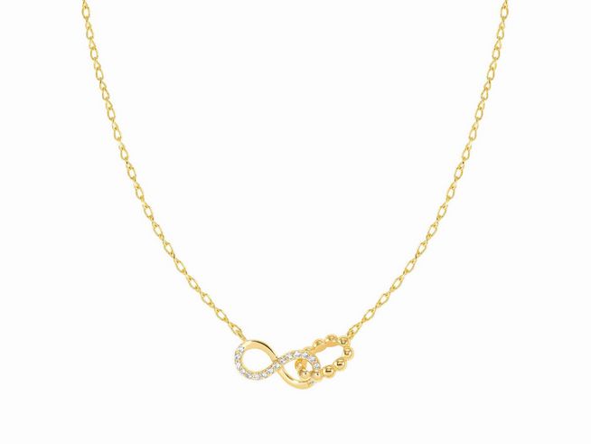 Nomination 240504 05 LoveCloud - Kette - Infinity - Sterling Silber mit Goldauflage - 40-46 cm