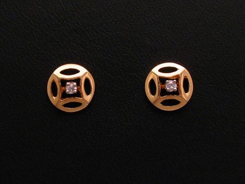 Ohrringe DESIGN - Gold 585 - Diamant 0,03 ct. W/P
