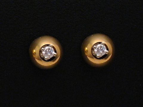 Ohrringe MODERN - Gold 585 - Diamant 0,06 ct. W/P1