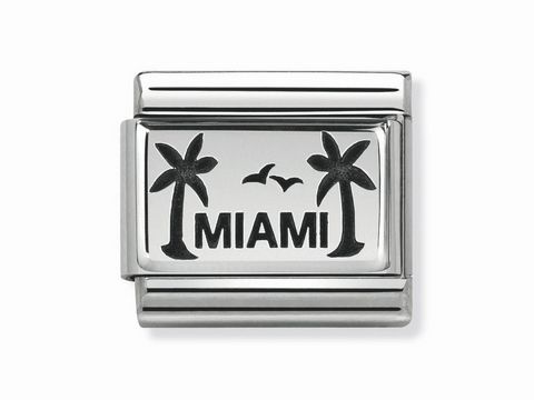 Nomination - 330102 48 - Classic - Miami mit Palme - Plttchen Silber