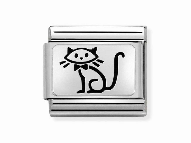 Nomination Classic Sterling Silver oxid. - 330109 53 - Katze