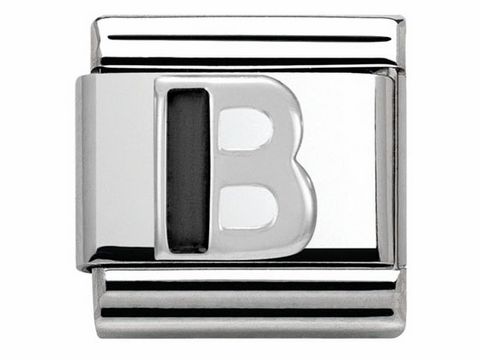 Nomination Classic SilverShine - 330201 02 - B - BUCHSTABEN - Emaille