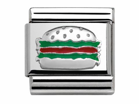 Nomination 330202 35 - Classic SilverShine - Hamburger - Emaille - Symbol