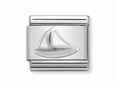Nomination - 330202 47 - Classic - Segelboot - Symbole - Silber