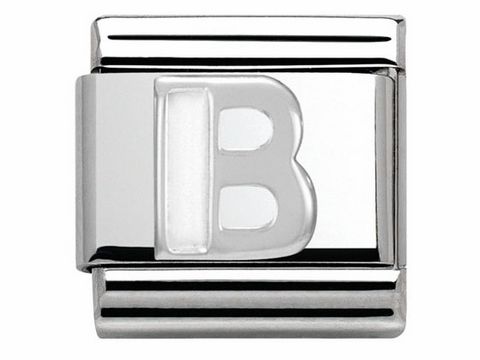 Nomination Classic SilverShine - 330205 02 - B - BUCHSTABEN - Emaille